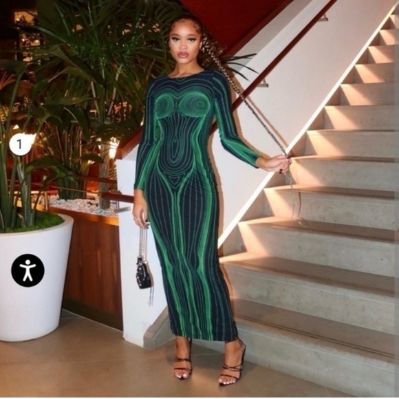 The Kript Dresses & Skirts - The Kript Corpo Body Illusion Dress L